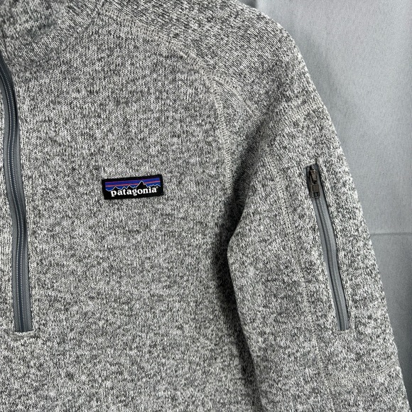 Patagonia Women’s Better Sweater Gray Quarter-Zip Fleece Pullover Medium - Picture 3 of 6